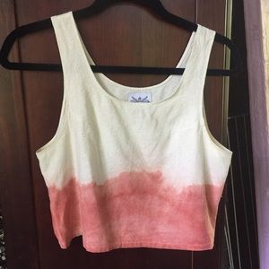 Handmade raw silk natural dye crop top